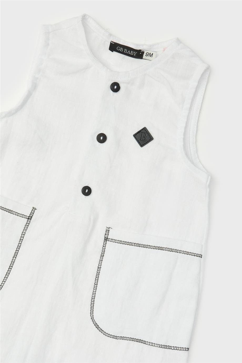 GB Baby Erkek Bebek Beyaz Tulum