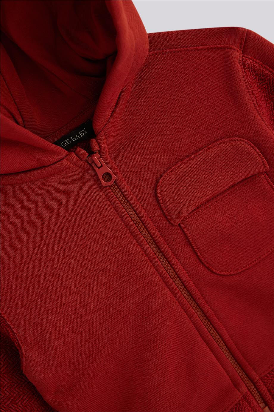 GB Baby Erkek Bebek Bordo Eşofman ÜstüGB Baby Erkek Bebek Bordo Eşofman Üstü