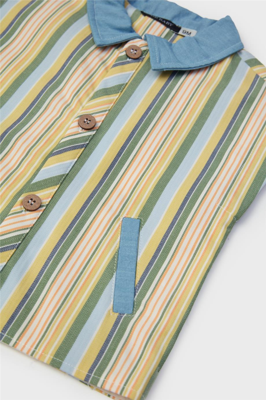 GB Baby Erkek Bebek Çizgili Yelek