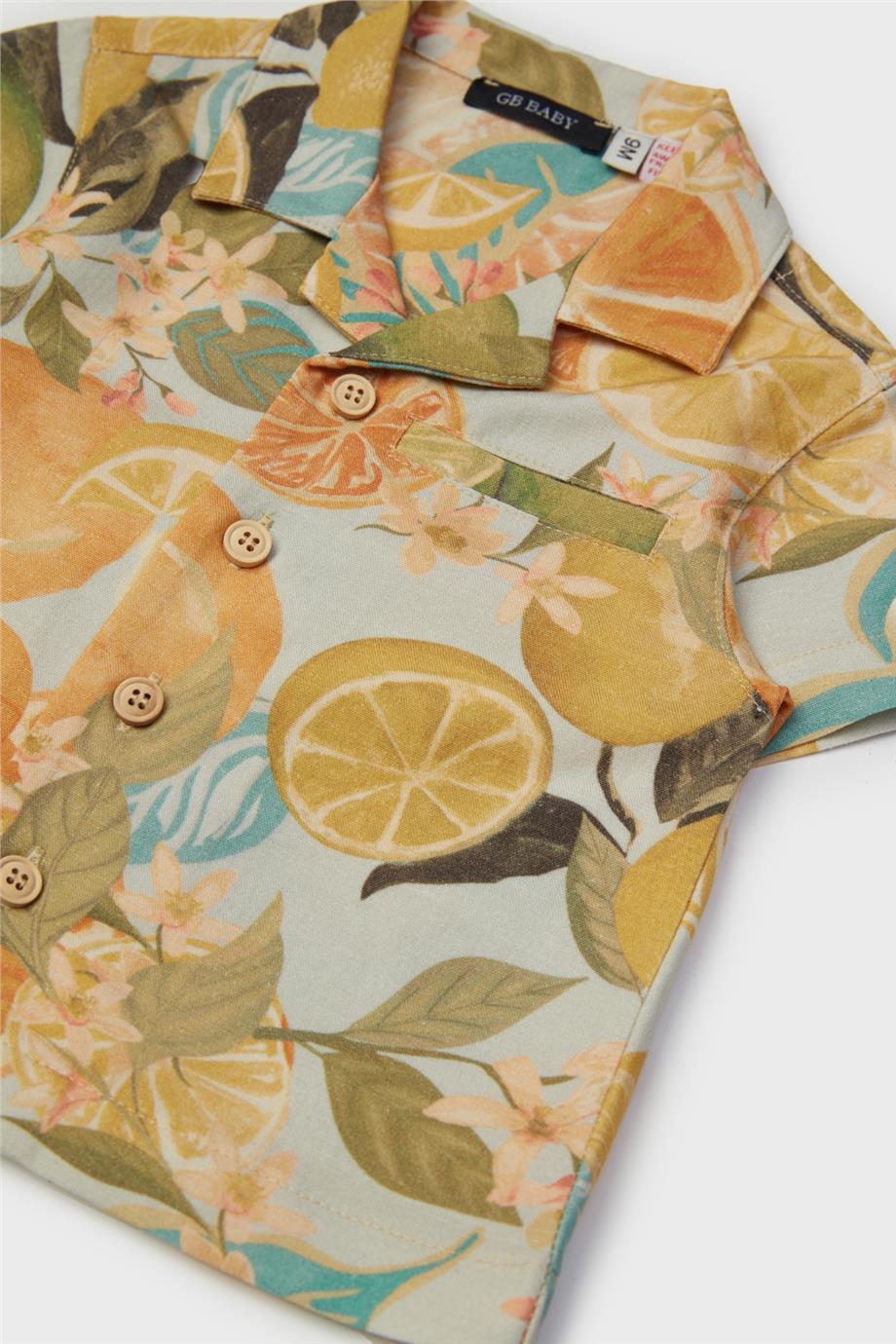 GB Baby Erkek Bebek Desenli Gömlek