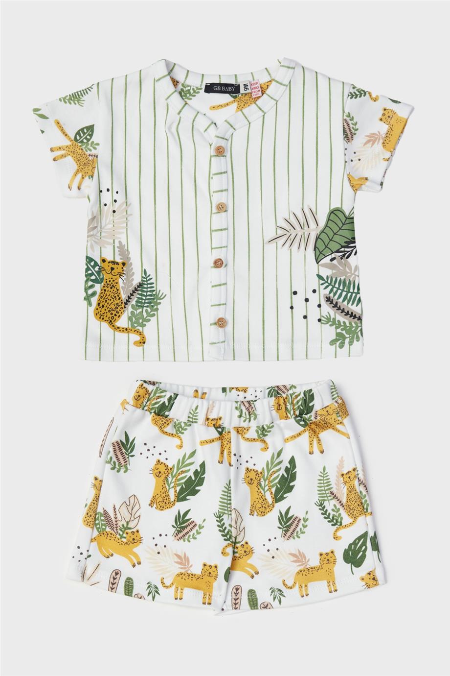 GB Baby Erkek Bebek Desenli Pijama Takımı