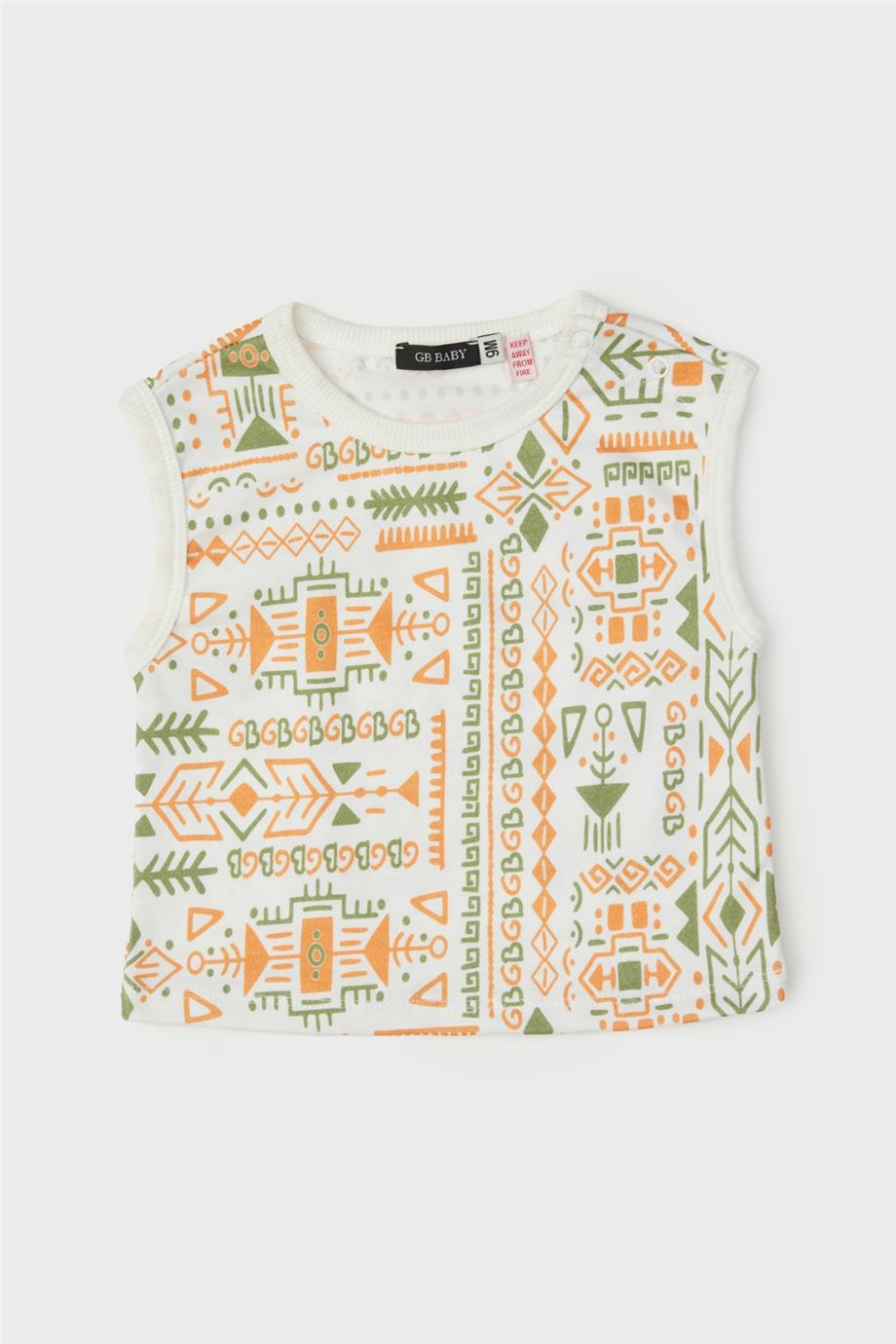 GB Baby Erkek Bebek Desenli T-Shirt