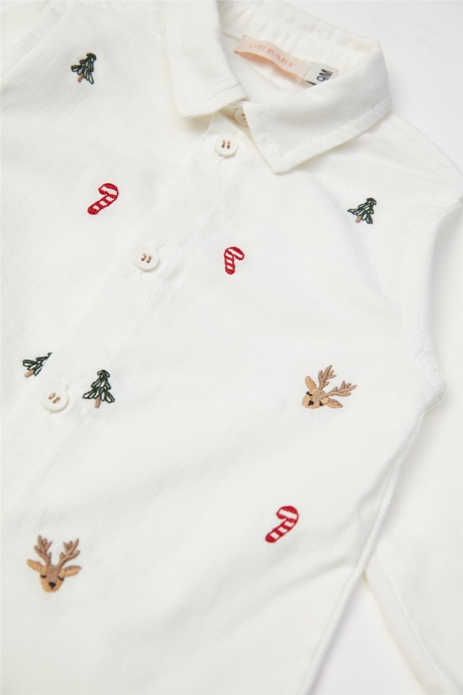 GB Baby Erkek Bebek Ekru Gömlek
