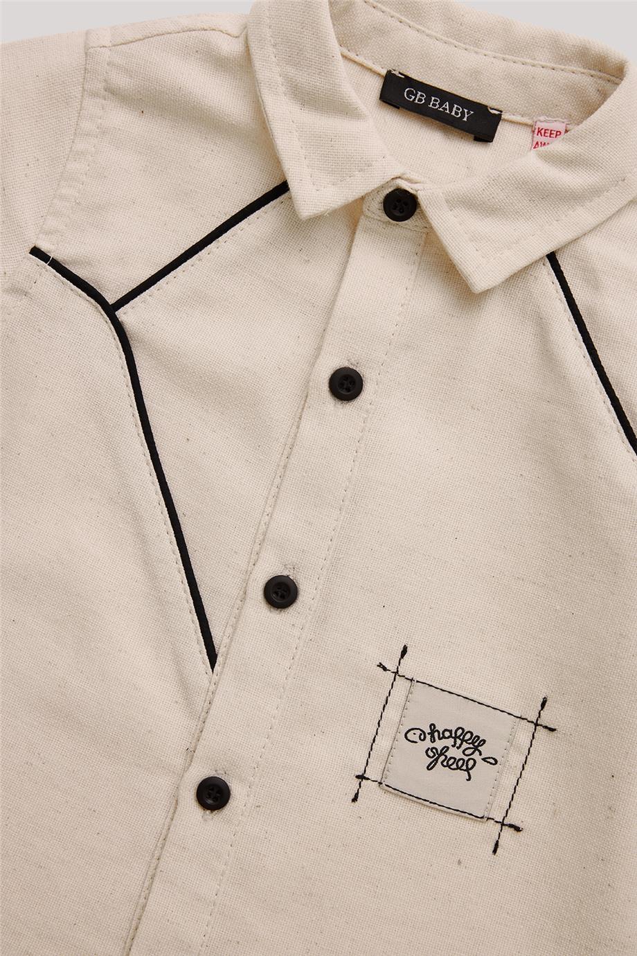 GB Baby Erkek Bebek Ekru Gömlek