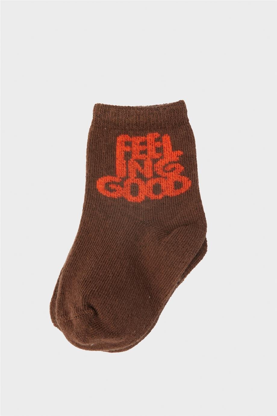 GB Baby Erkek Bebek Kahve Çorap