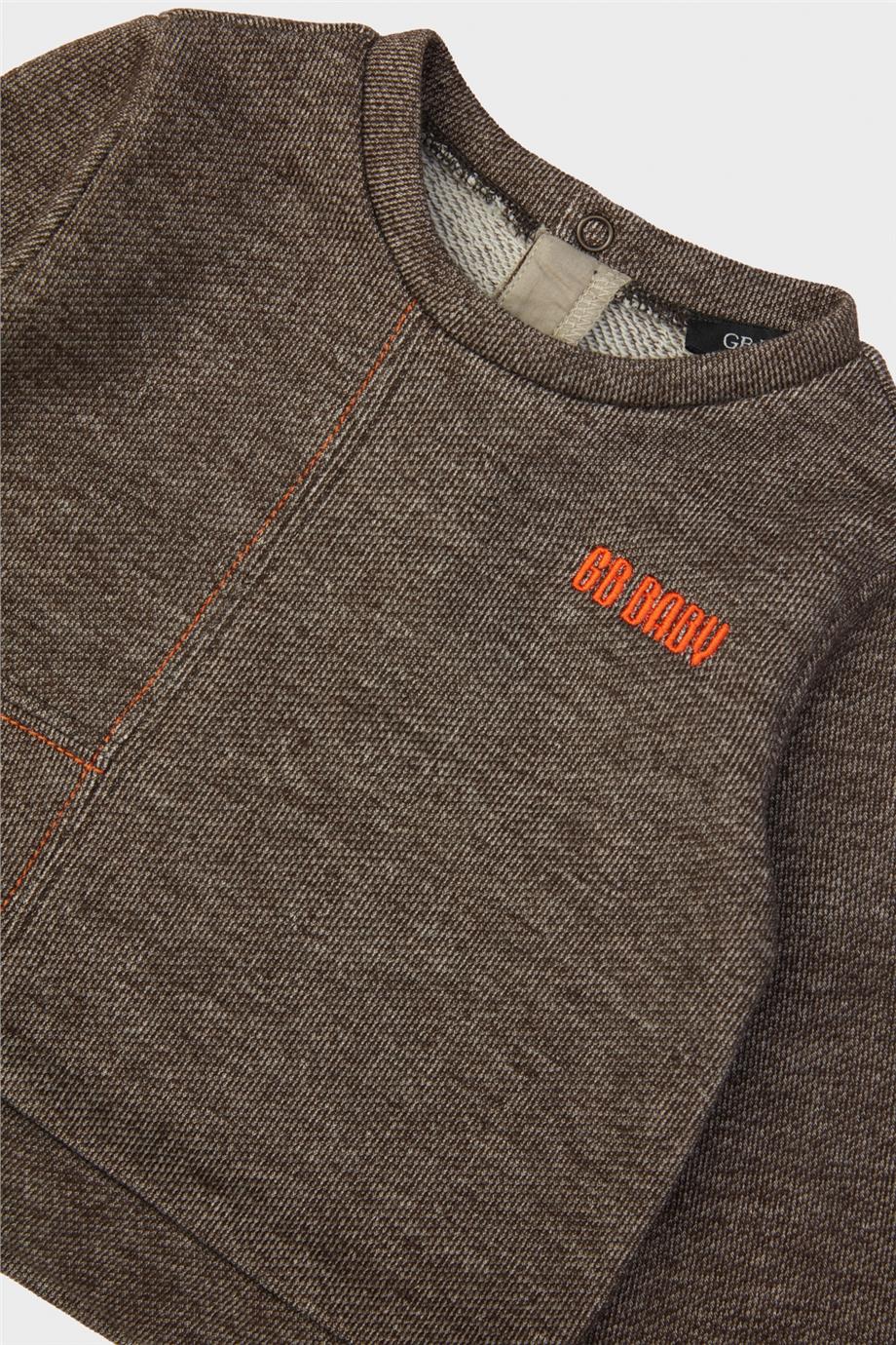 GB Baby Erkek Bebek Kahve Sweatshirt