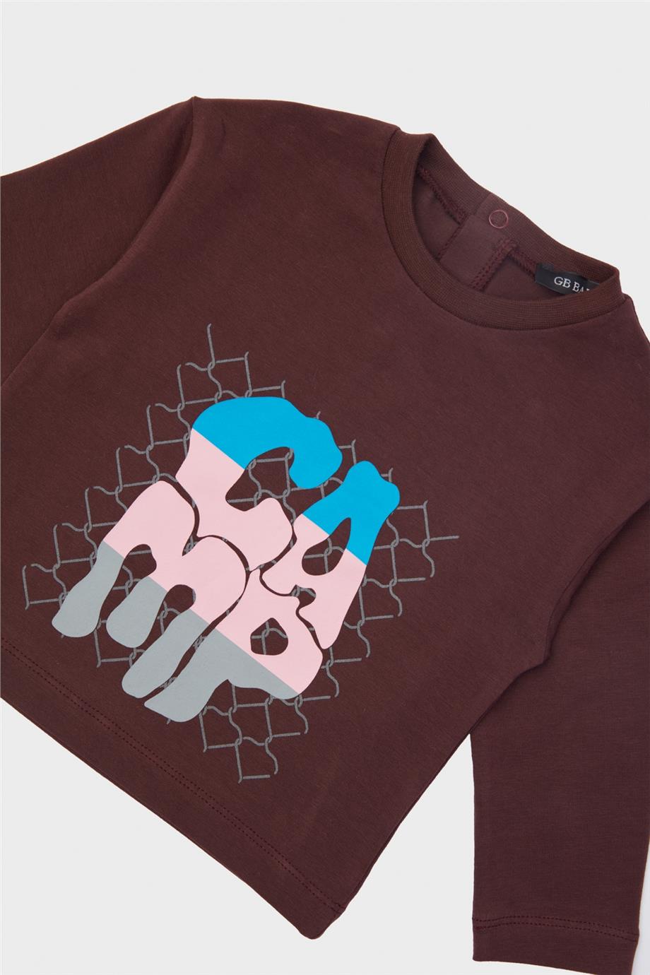 GB Baby Erkek Bebek Kahve T-Shirt