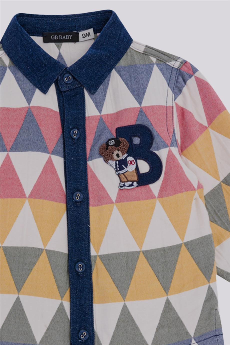 GB Baby Erkek Bebek Renkli GömlekGB Baby Erkek Bebek Renkli Gömlek