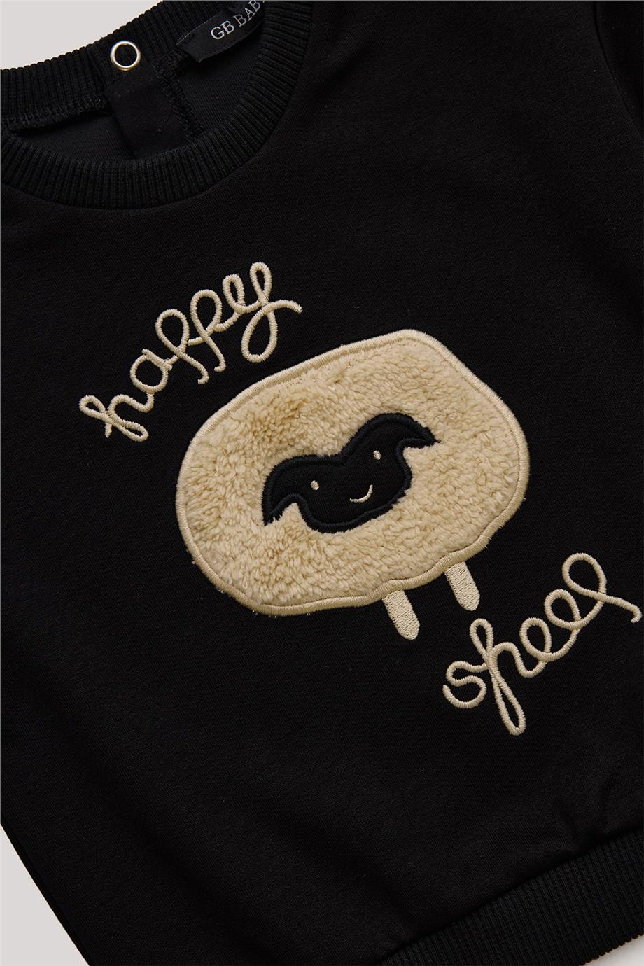 GB Baby Erkek Bebek Siyah Sweatshirt