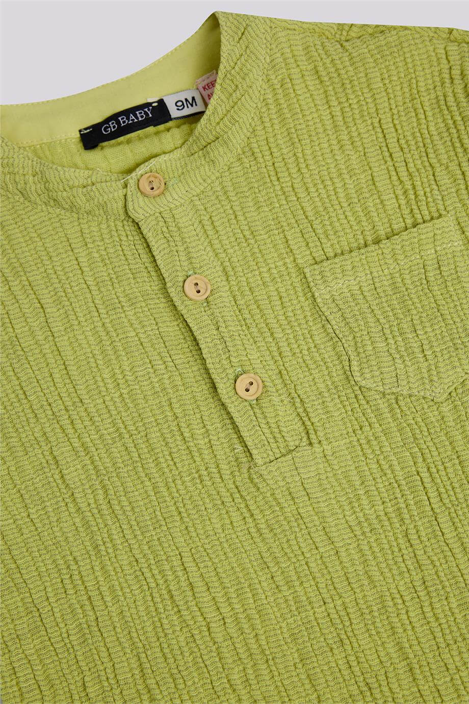 GB Baby Erkek Bebek Yeşil GömlekGB Baby Erkek Bebek Yeşil Gömlek
