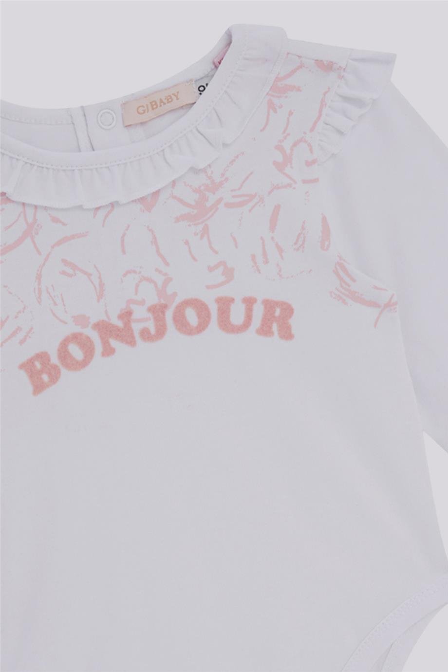GB Baby Kız Bebek Beyaz BodyGB Baby Kız Bebek Beyaz Body