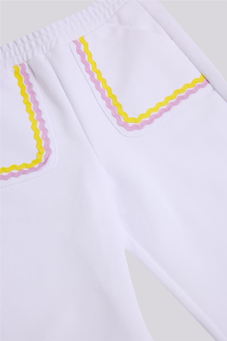 GB Baby Kız Bebek Beyaz Eşofman AltıGB Baby Kız Bebek Beyaz Eşofman Altı