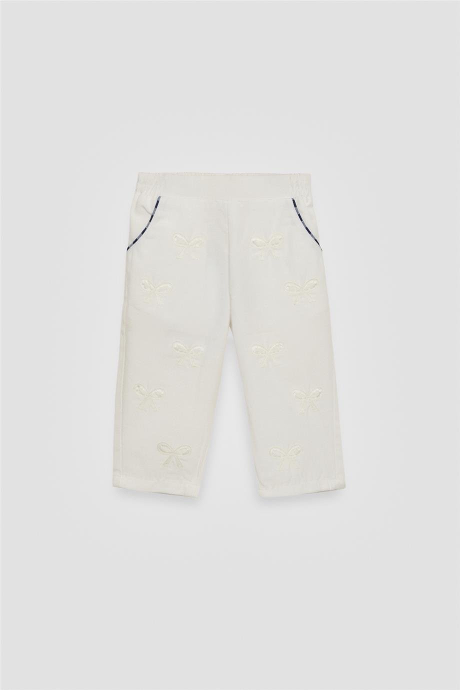 GB Baby Kız Bebek Beyaz PantolonGB Baby Kız Bebek Beyaz Pantolon