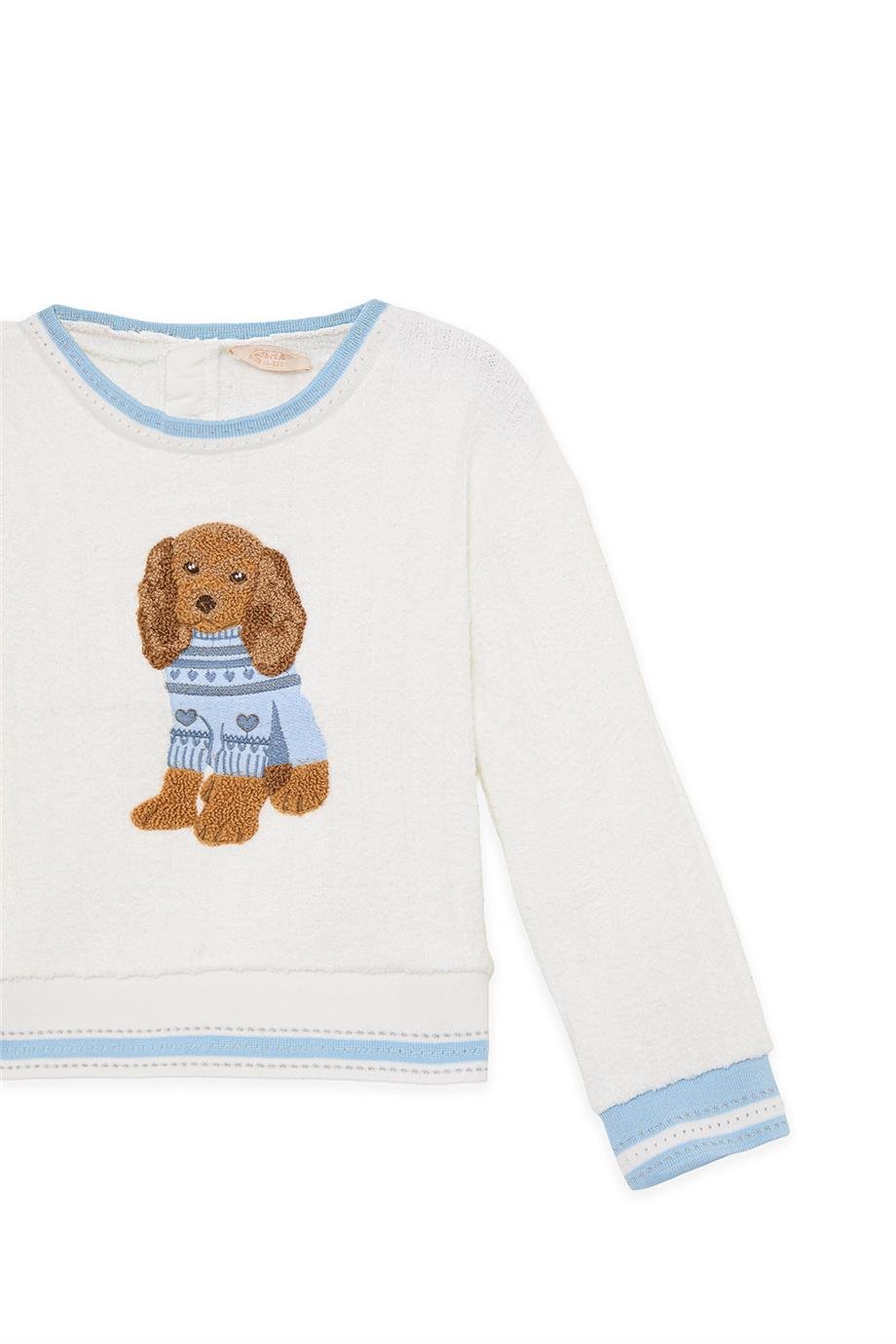 GB Baby Kız Bebek Beyaz SweatshirtGB Baby Kız Bebek Beyaz Sweatshirt