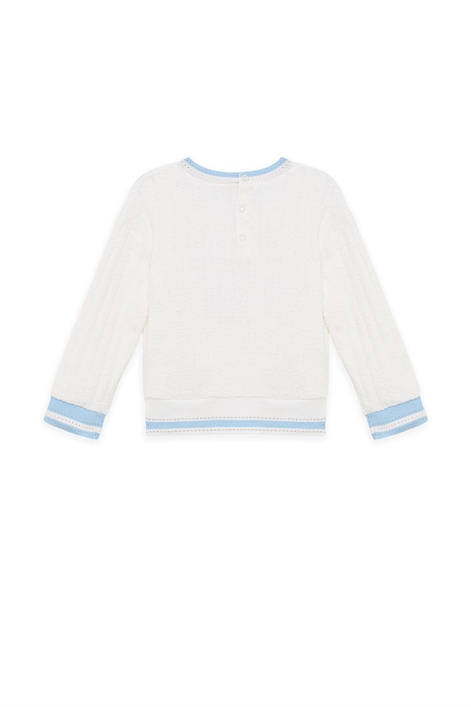 GB Baby Kız Bebek Beyaz SweatshirtGB Baby Kız Bebek Beyaz Sweatshirt