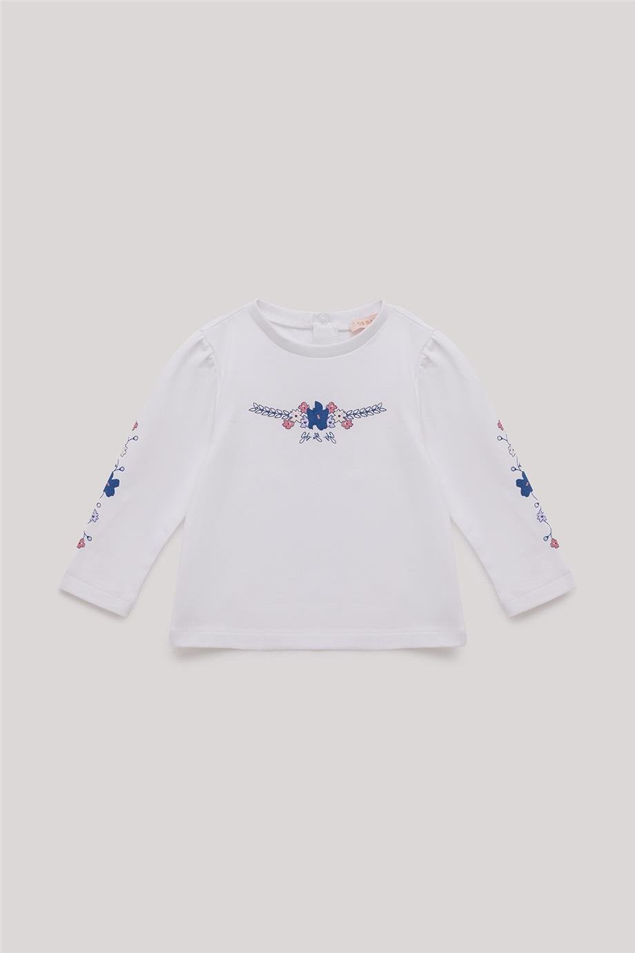GB Baby Kız Bebek Beyaz T-Shirt