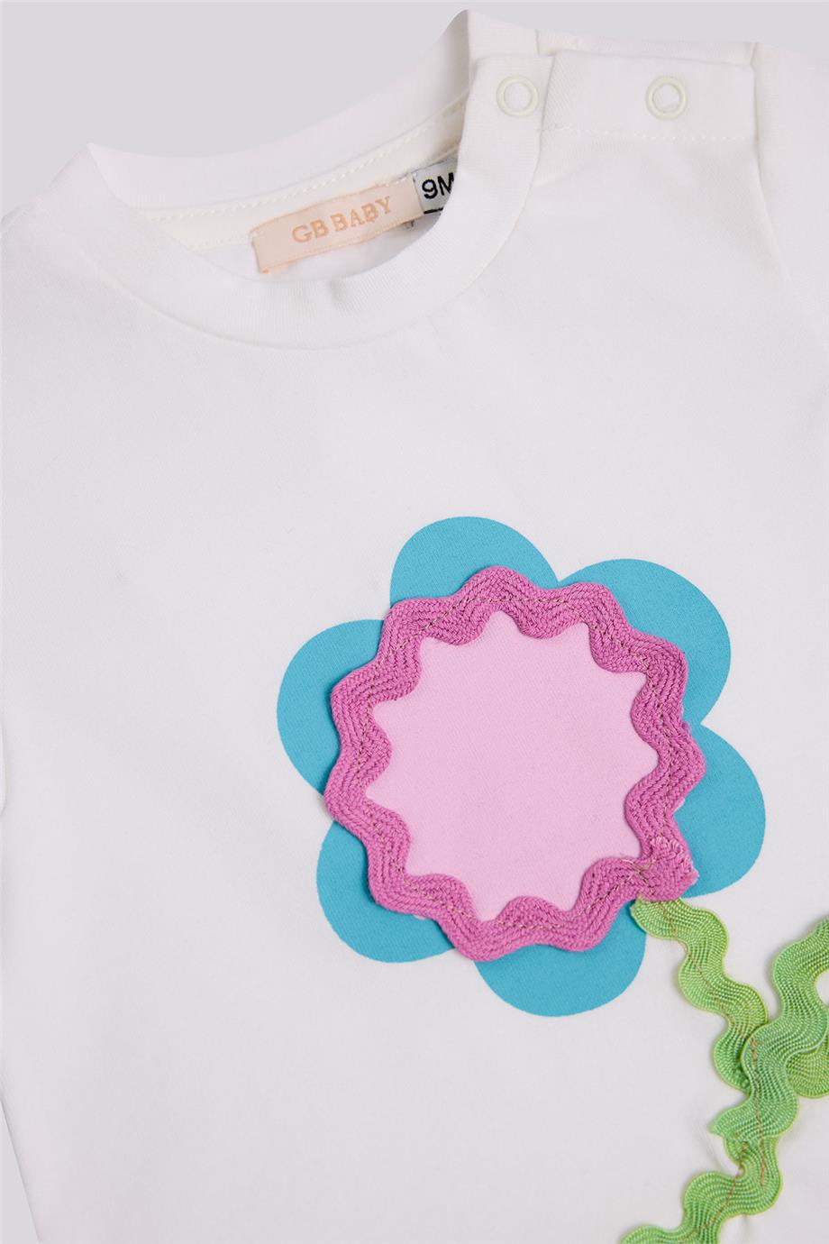 GB Baby Baby Girl White TshirtGB Baby Baby Girl White Tshirt