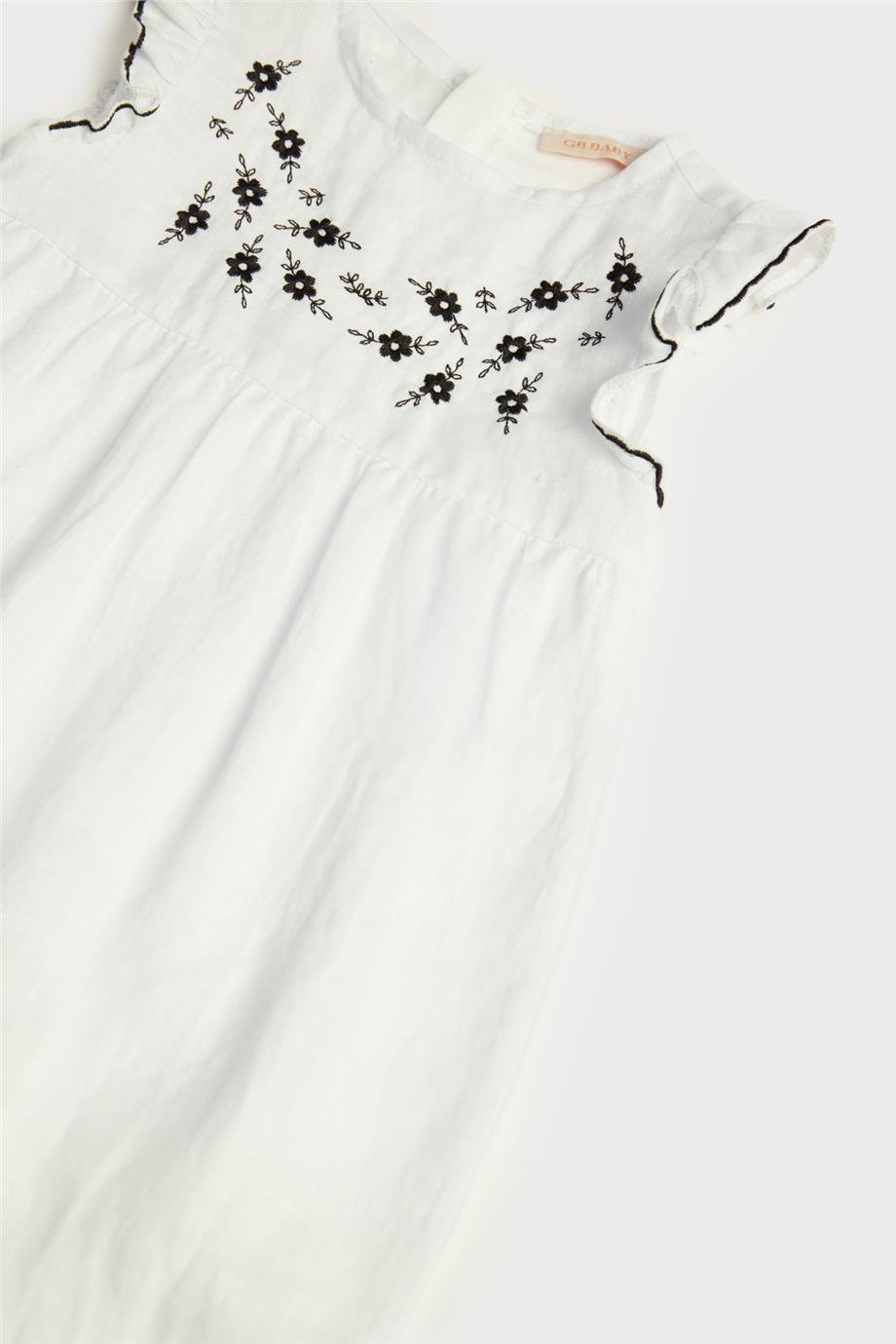 GB Baby Kız Bebek Beyaz Tulum