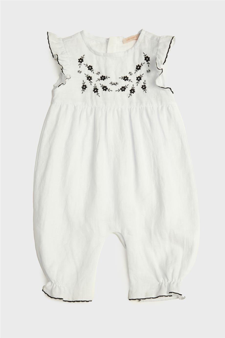 GB Baby Kız Bebek Beyaz Tulum