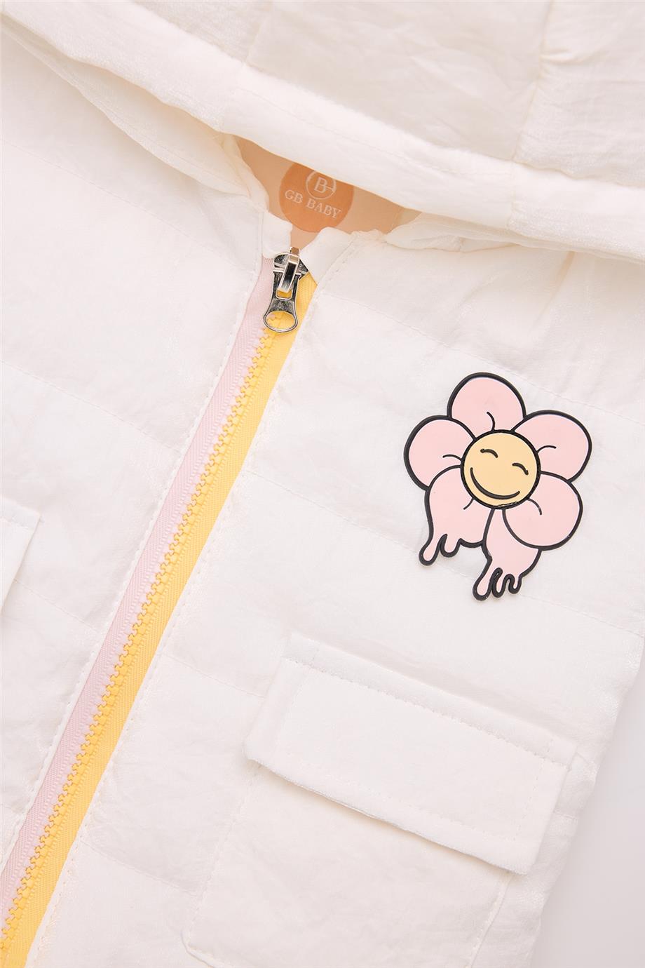 GB Baby Kız Bebek Beyaz Yelek