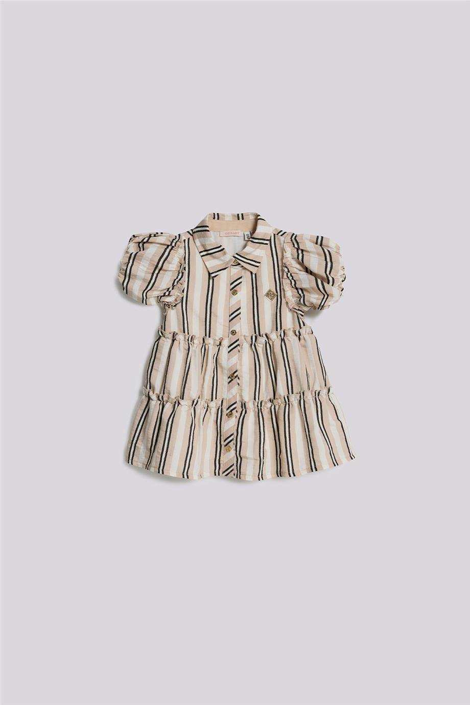 GB Baby Kız Bebek Çizgili ElbiseGB Baby Kız Bebek Çizgili Elbise