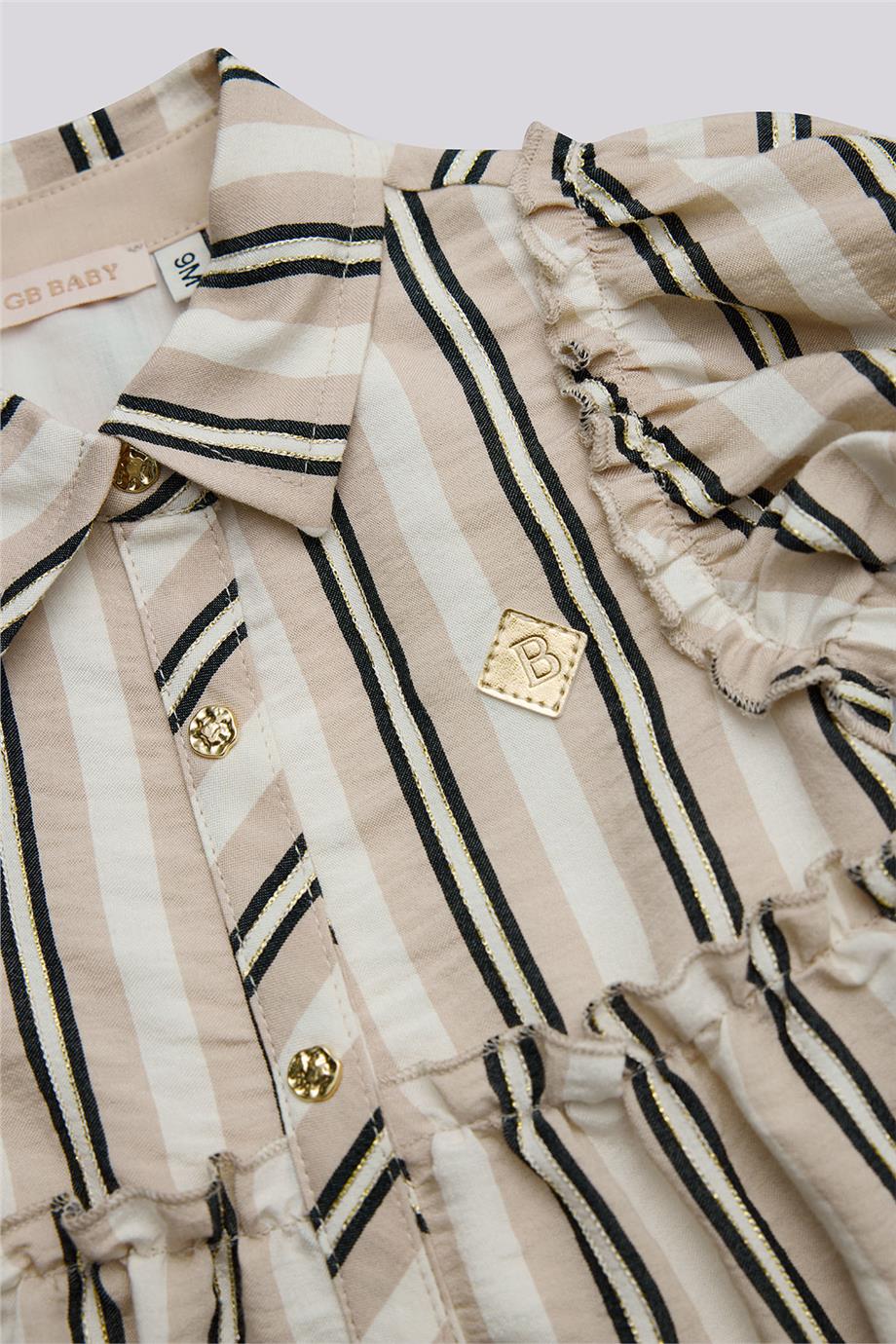 GB Baby Kız Bebek Çizgili ElbiseGB Baby Kız Bebek Çizgili Elbise