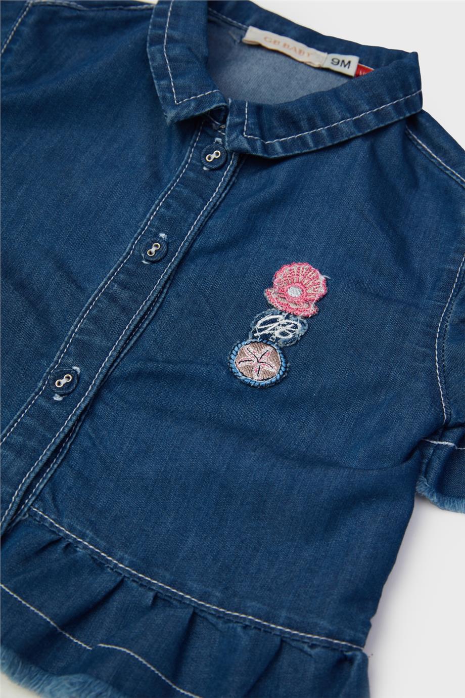 GB Baby Kız Bebek Denim Eşofman Üstü