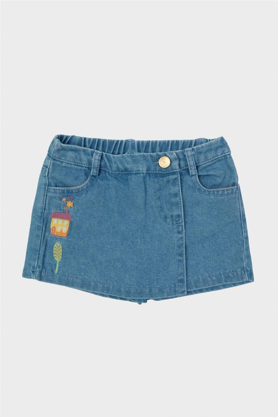 GB Baby Kız Bebek Denim Şort Etek