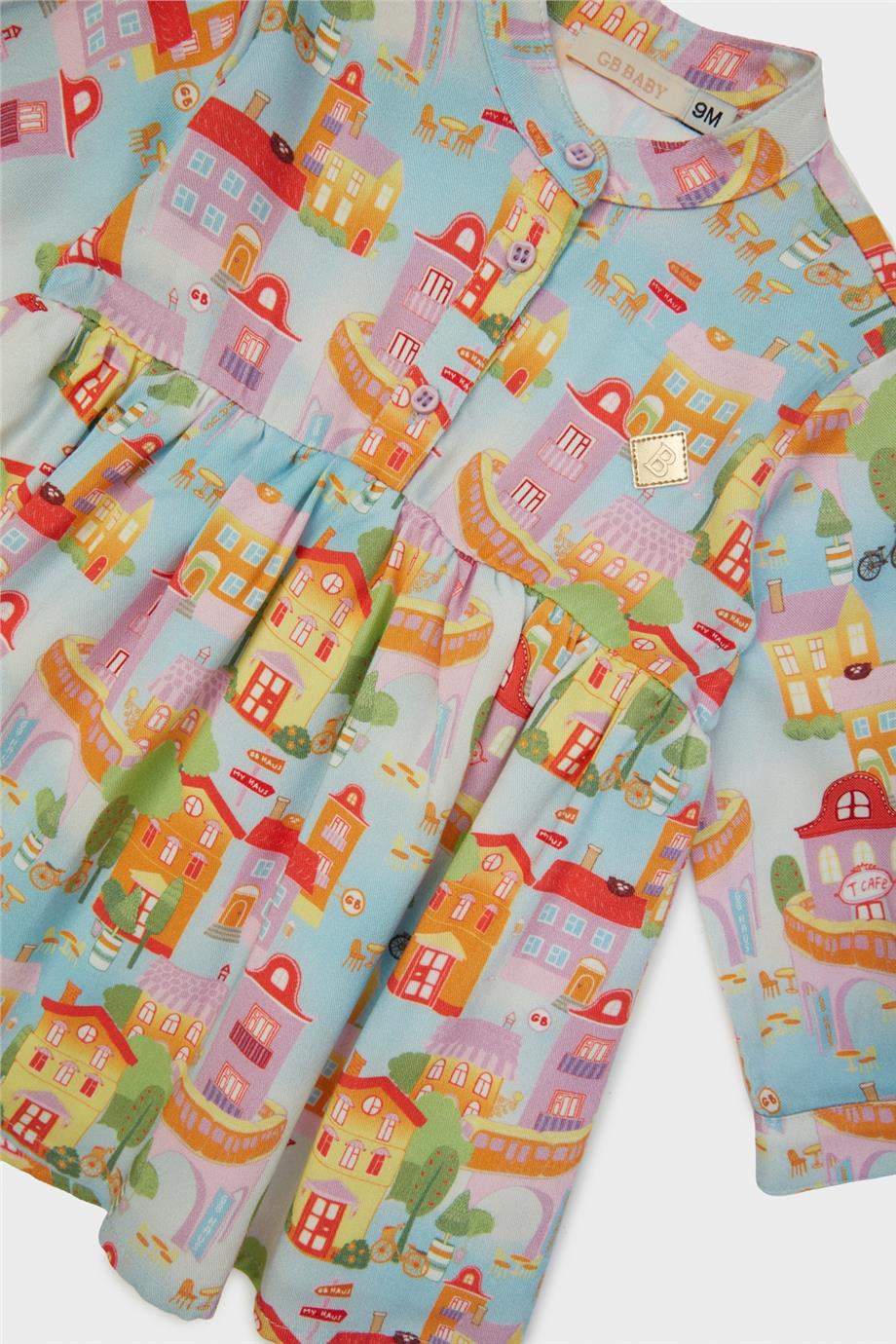 GB Baby Kız Bebek Desenli Elbise