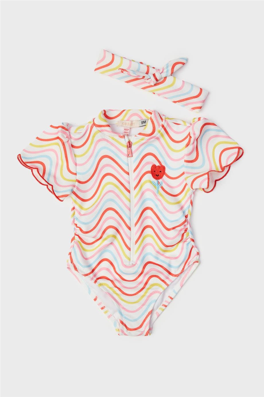 GB Baby Kız Bebek Desenli Mayo