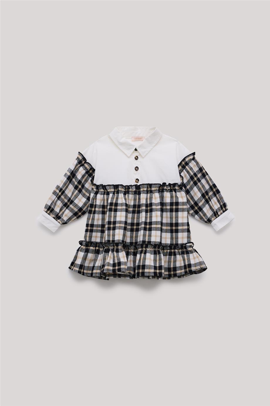 GB Baby Kız Bebek Ekose Elbise