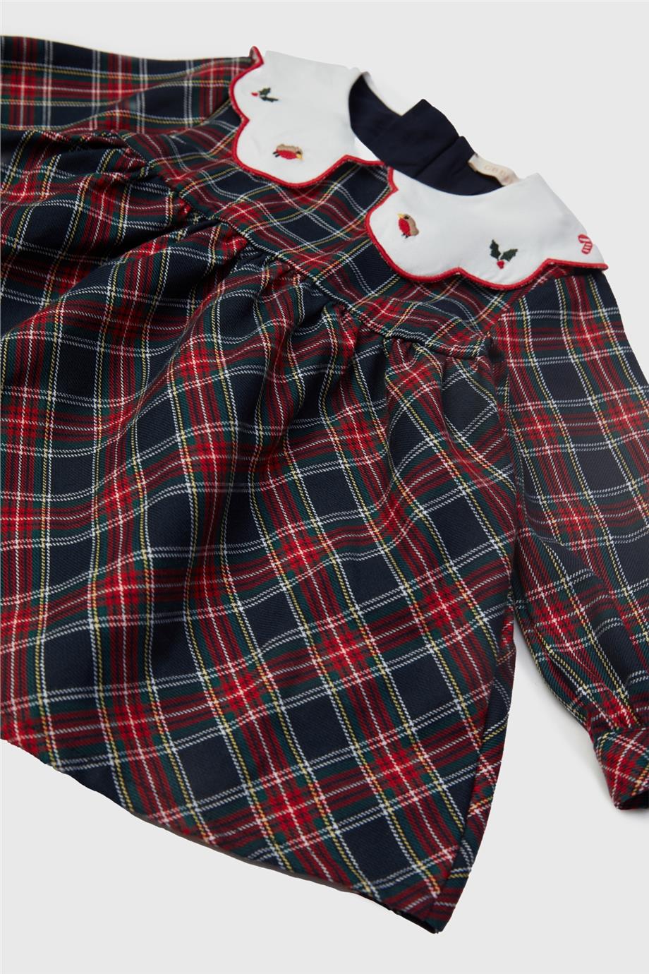 GB Baby Kız Bebek Ekose Elbise