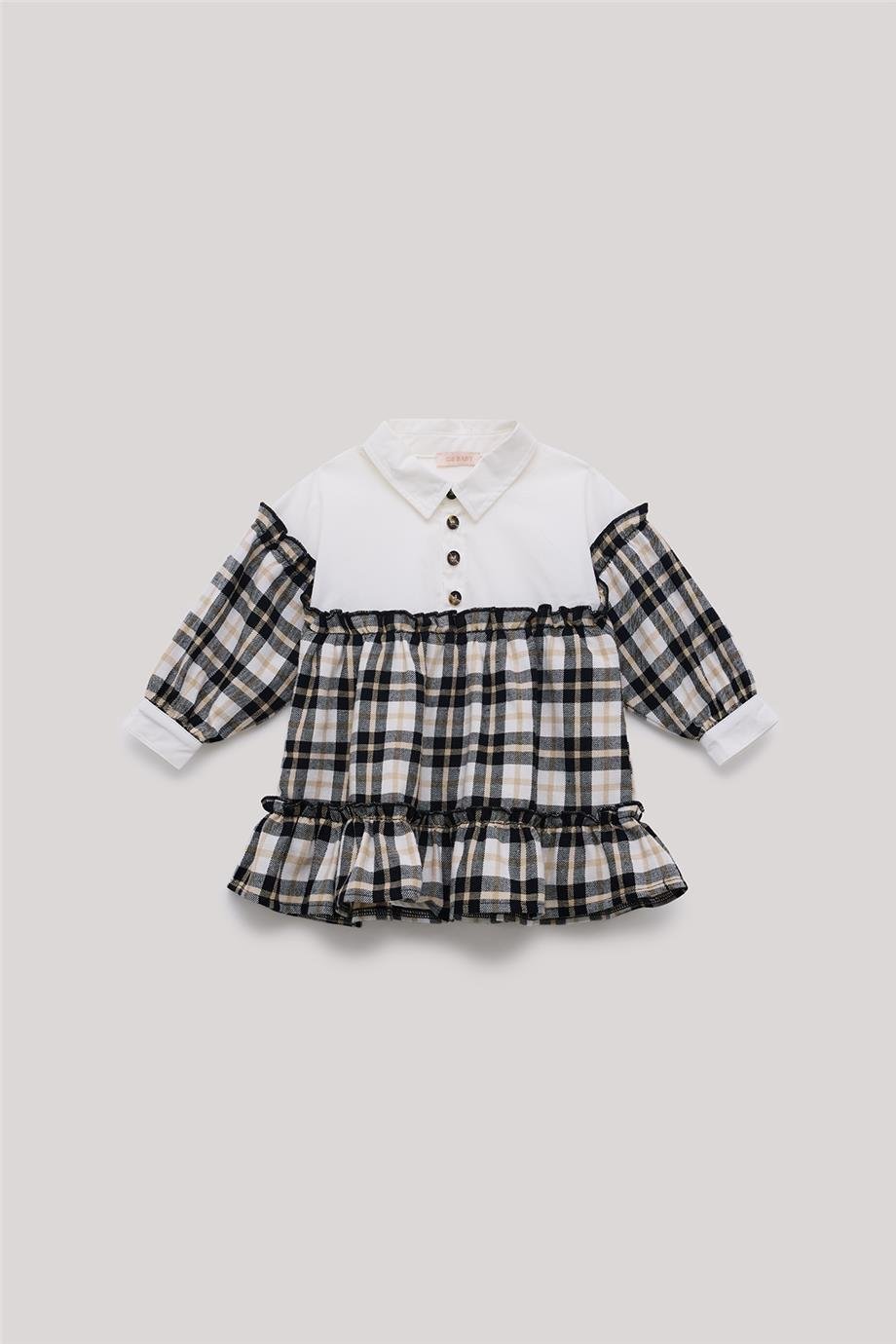 GB Baby Kız Bebek Ekose Elbise