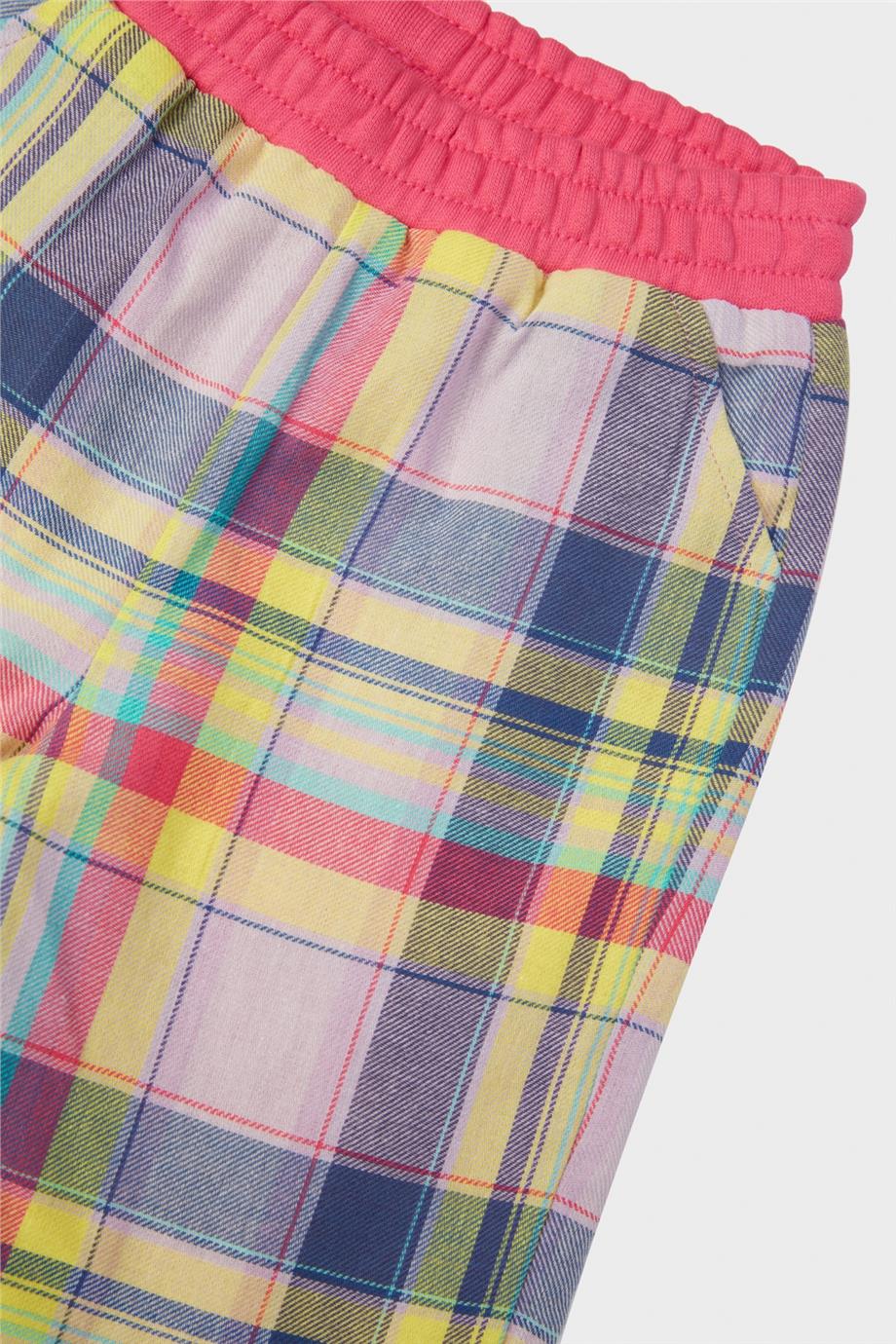 GB Baby Kız Bebek Ekose Eşofman Altı