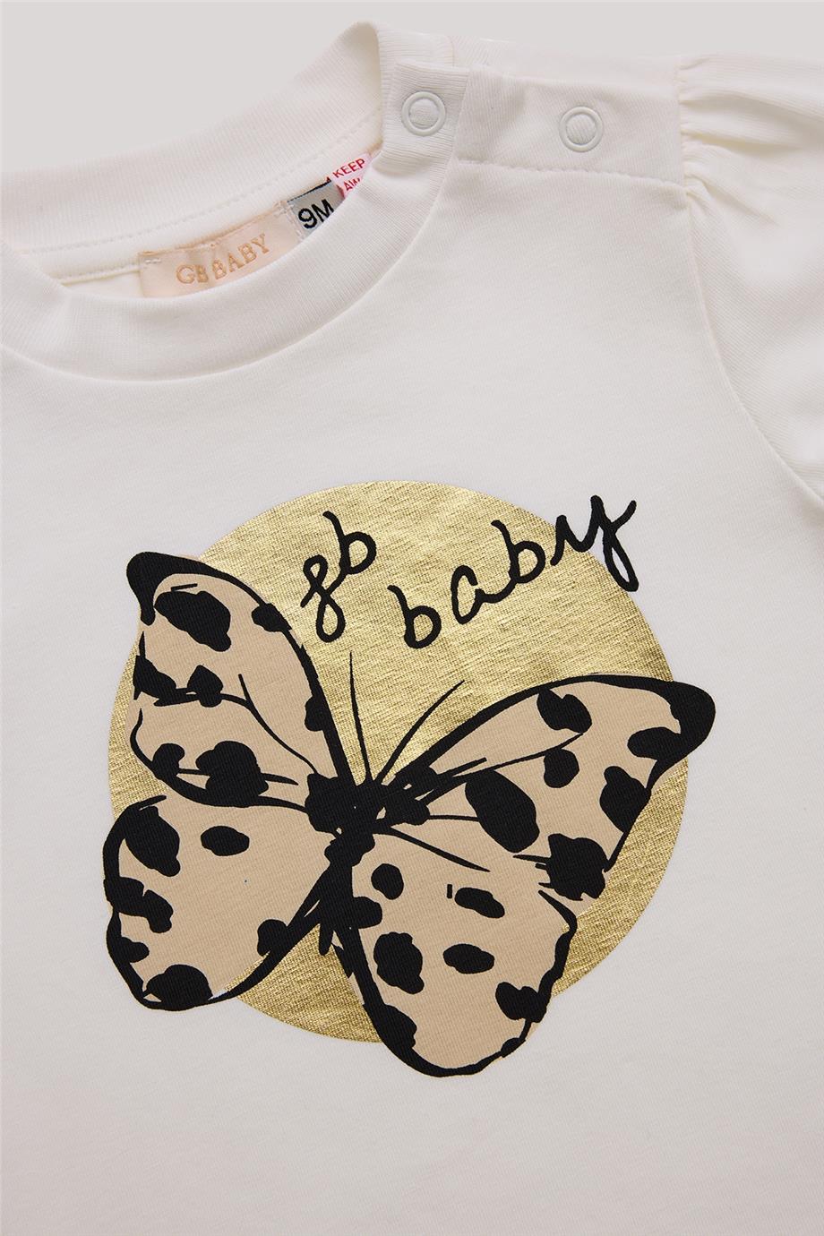 GB Baby Kız Bebek Ekru Body