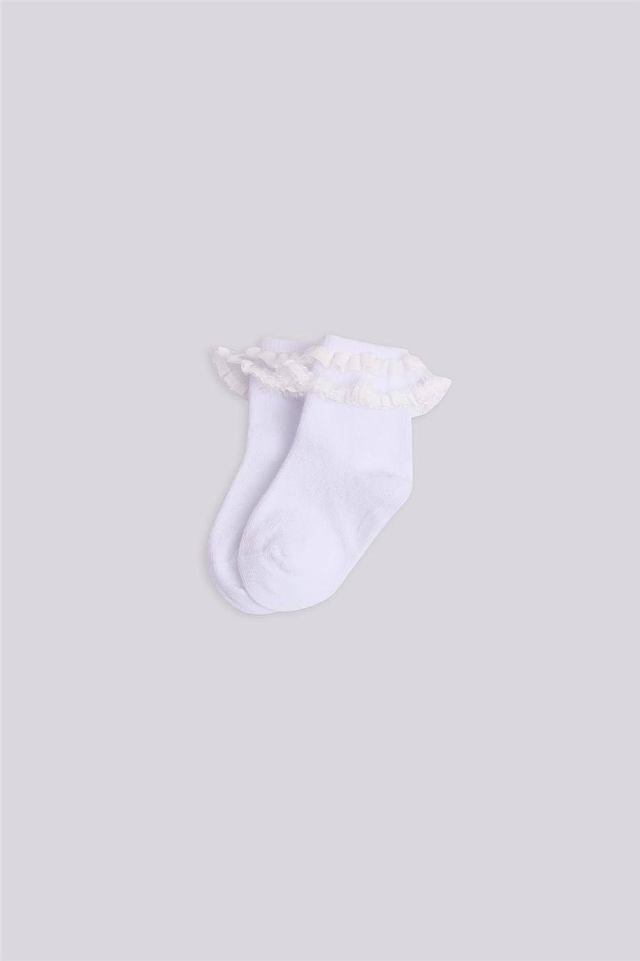 GB Baby Baby Girl Ecru SocksGB Baby Baby Girl Ecru Socks