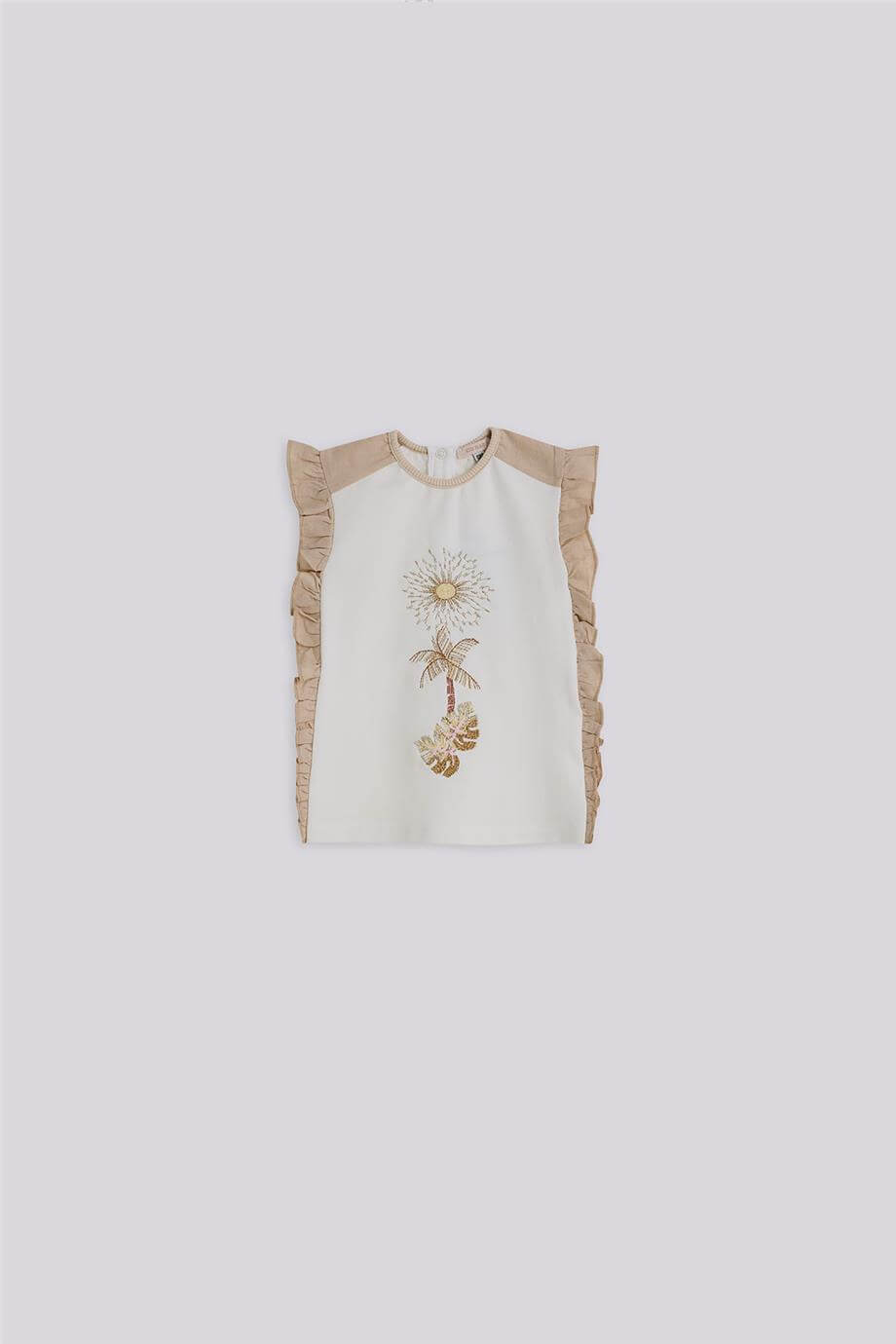 GB Baby Kız Bebek Ekru ElbiseGB Baby Kız Bebek Ekru Elbise