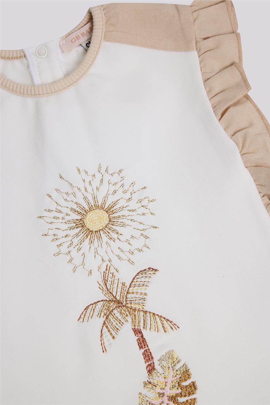 GB Baby Kız Bebek Ekru ElbiseGB Baby Kız Bebek Ekru Elbise