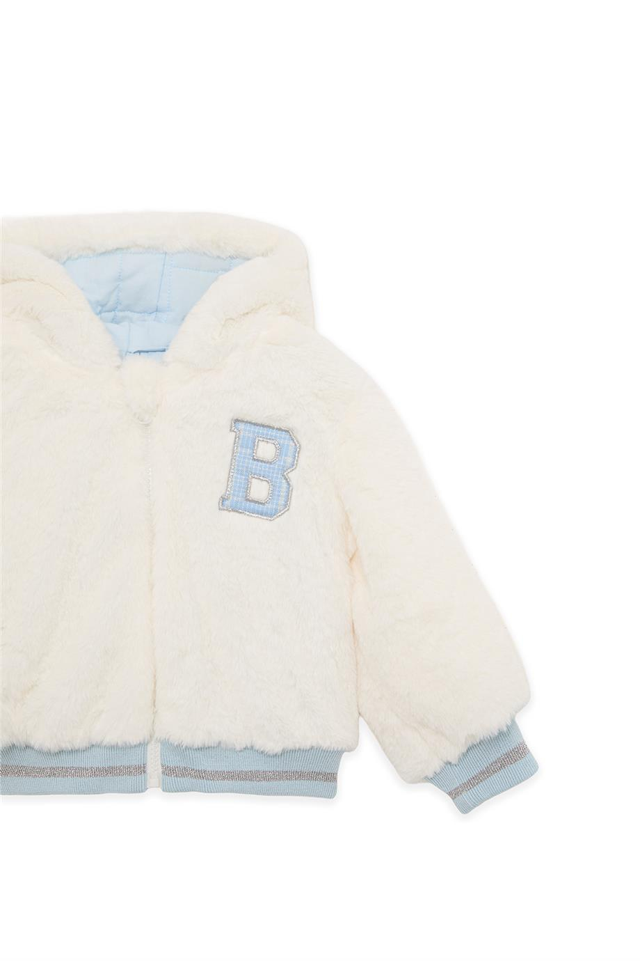 GB Baby Baby Girl Ecru CoatGB Baby Baby Girl Ecru Coat