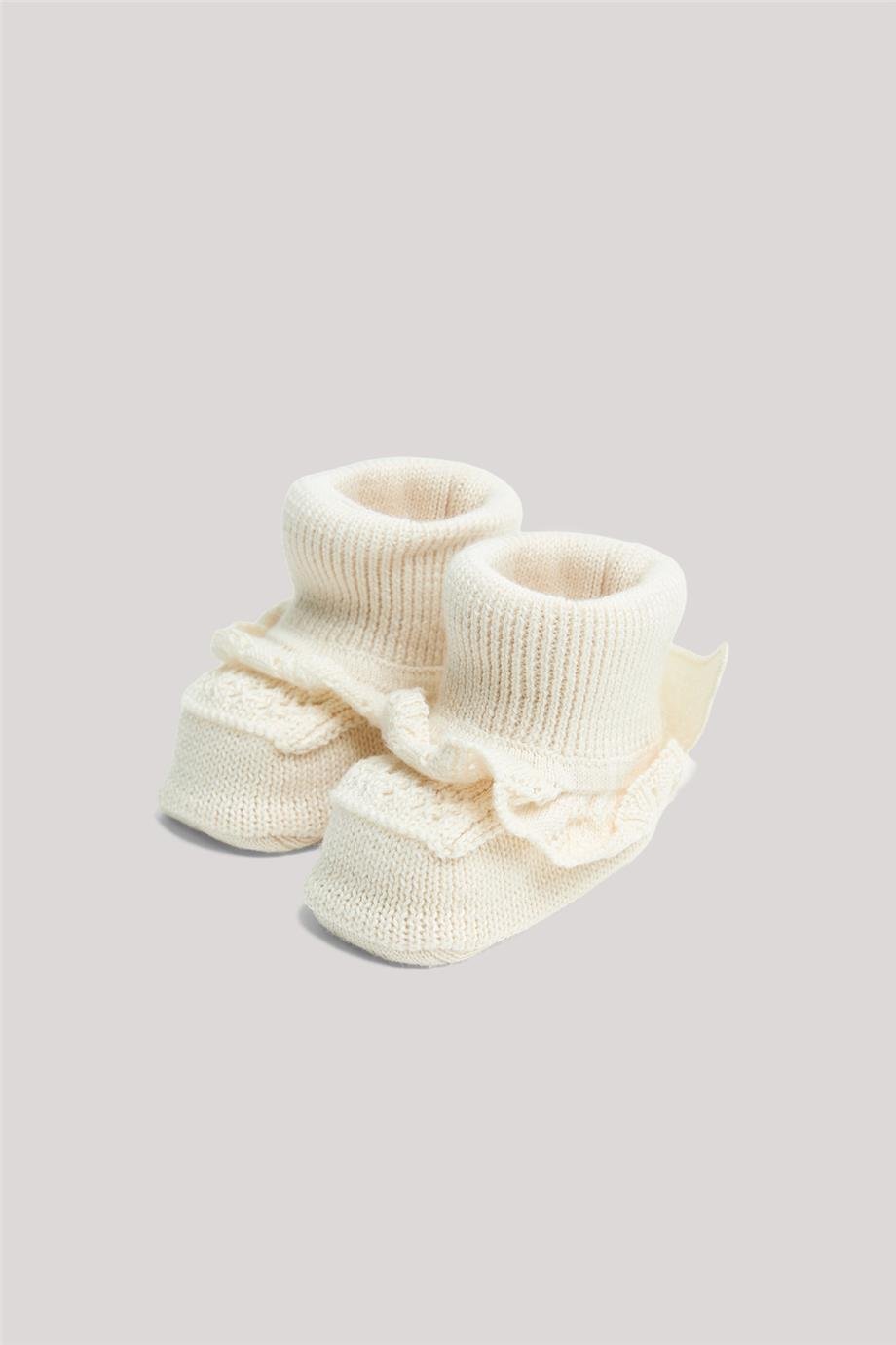 GB Baby Kız Bebek Ekru PatikGB Baby Kız Bebek Ekru Patik