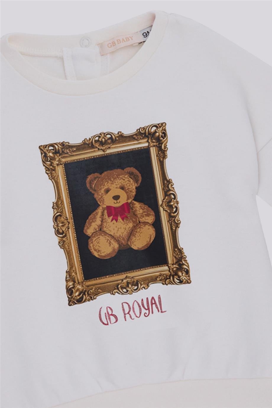 GB Baby Kız Bebek Ekru SweatshirtGB Baby Kız Bebek Ekru Sweatshirt