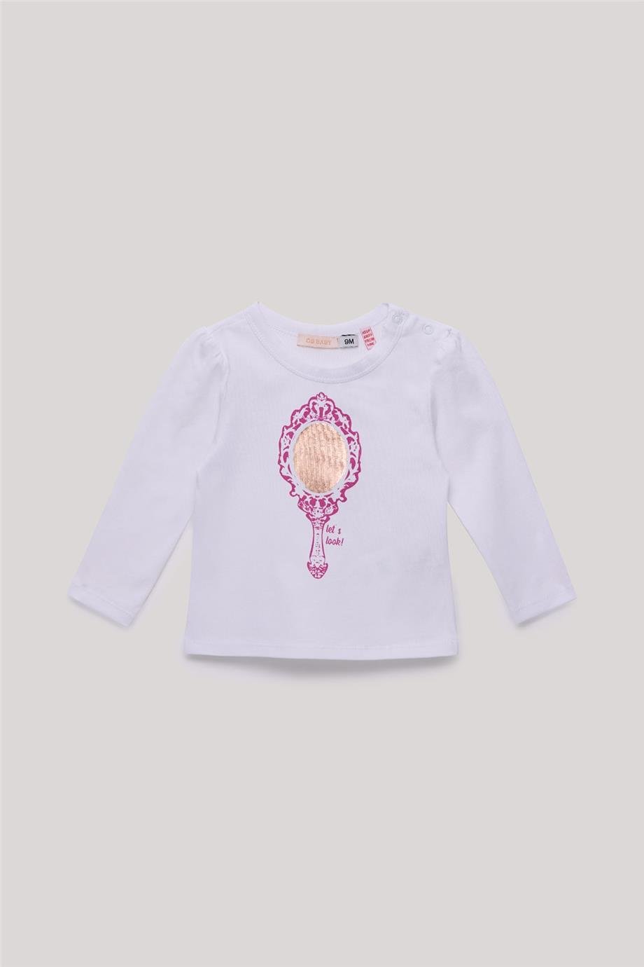 GB Baby Kız Bebek Ekru T-Shirt