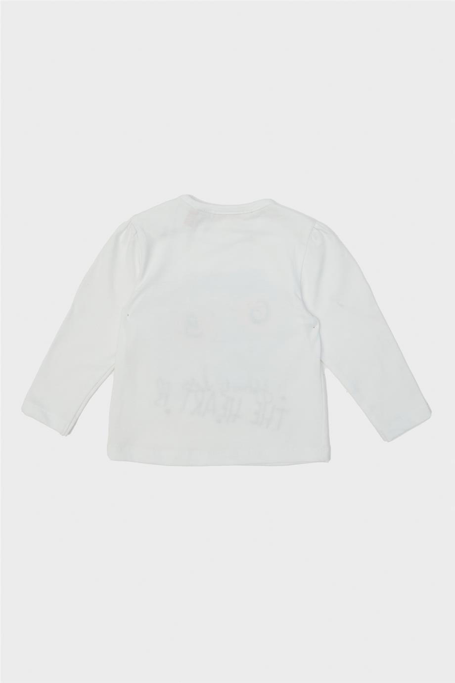 GB Baby Kız Bebek Ekru T-Shirt