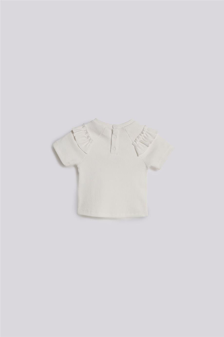 GB Baby Kız Bebek Ekru TshirtGB Baby Kız Bebek Ekru Tshirt