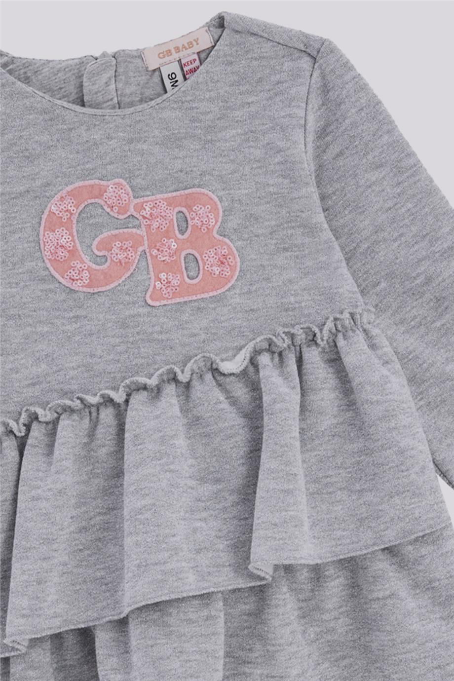 GB Baby Kız Bebek Gri ElbiseGB Baby Kız Bebek Gri Elbise