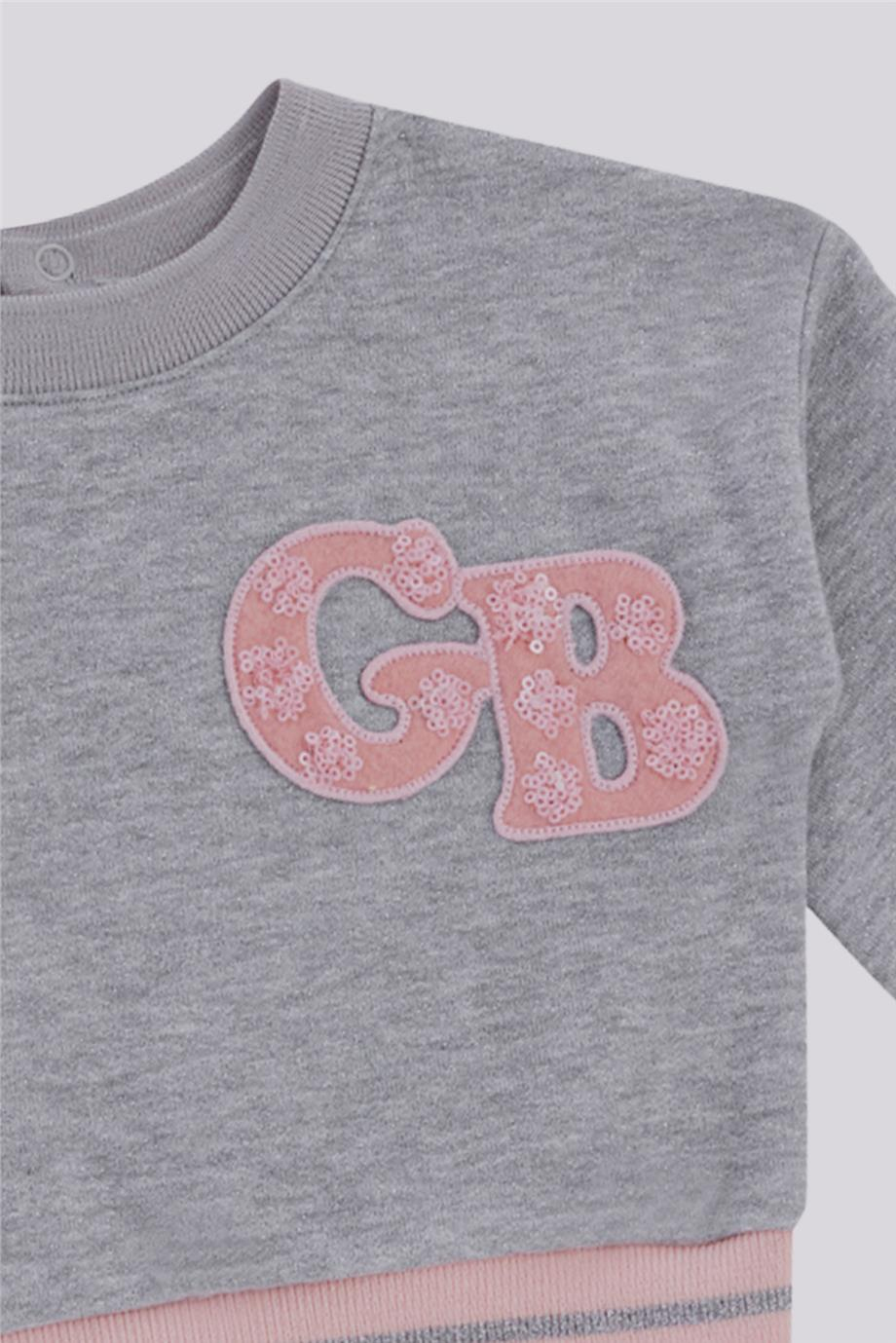 GB Baby Kız Bebek Gri SweatshirtGB Baby Kız Bebek Gri Sweatshirt