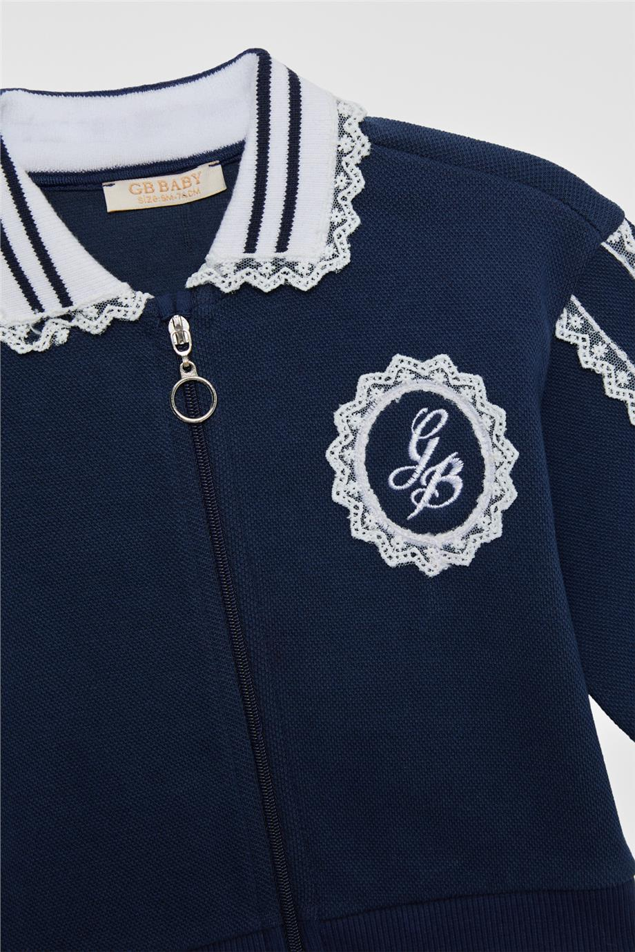GB Baby Kız Bebek Lacivert Eşofman ÜstüGB Baby Kız Bebek Lacivert Eşofman Üstü