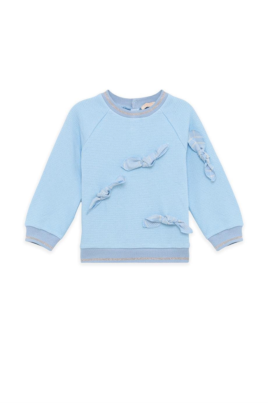 GB Baby Kız Bebek Mavi SweatshirtGB Baby Kız Bebek Mavi Sweatshirt