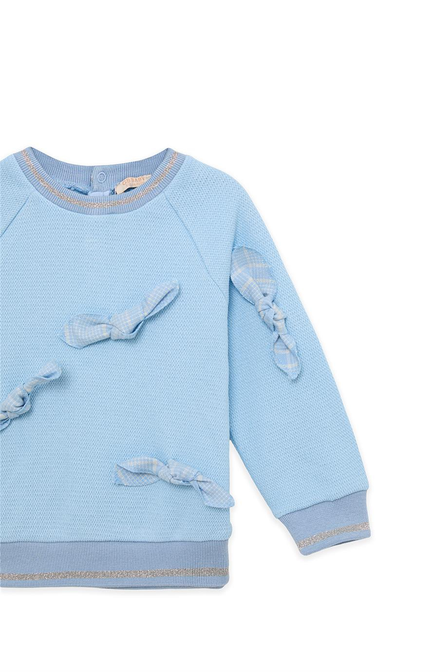 GB Baby Kız Bebek Mavi SweatshirtGB Baby Kız Bebek Mavi Sweatshirt