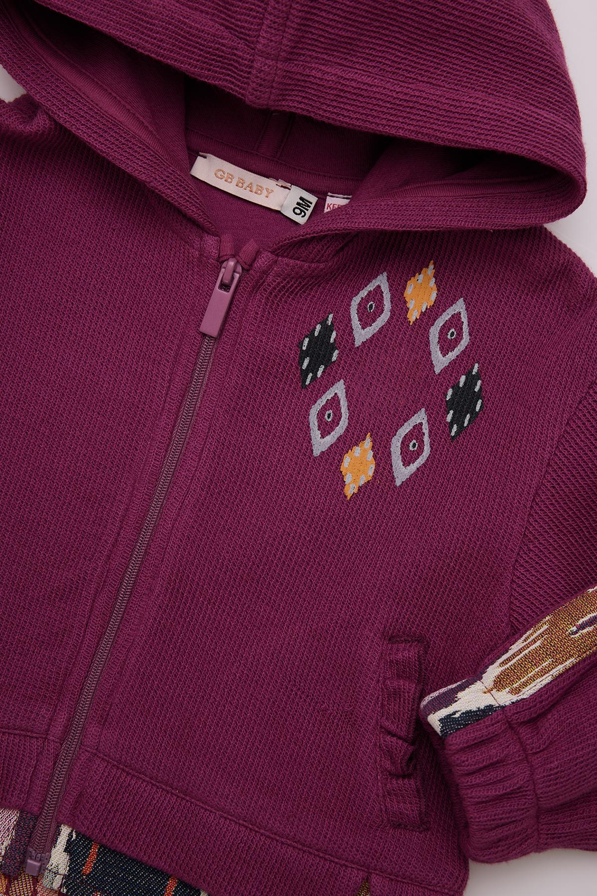 GB Baby Kız Bebek Mürdüm Eşofman ÜstüGB Baby Kız Bebek Mürdüm Eşofman Üstü